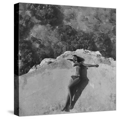 'Montego Bay, Jamaica, 1946' Stretched Canvas Print Antoniette