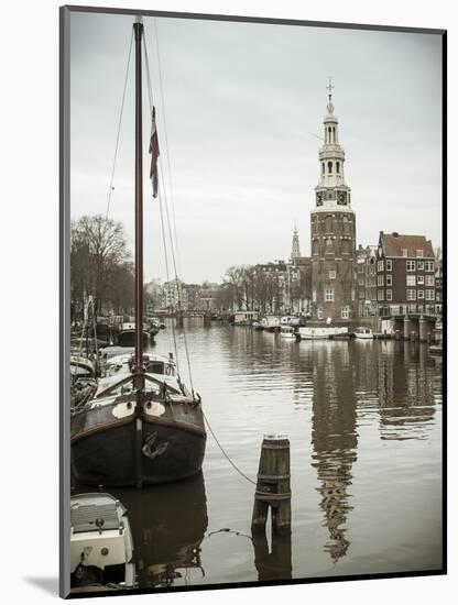 Montelbaanstoren Tower, Oudeschans Canal, Amsterdam, Holland-Jon Arnold-Mounted Photographic Print