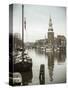 Montelbaanstoren Tower, Oudeschans Canal, Amsterdam, Holland-Jon Arnold-Stretched Canvas