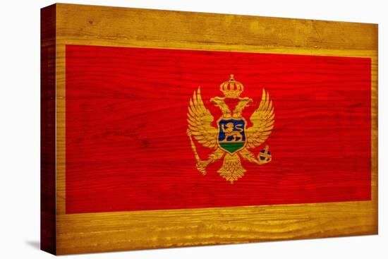 Montenegro Flag Design with Wood Patterning - Flags of the World Series-Philippe Hugonnard-Stretched Canvas