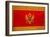Montenegro Flag Design with Wood Patterning - Flags of the World Series-Philippe Hugonnard-Framed Art Print