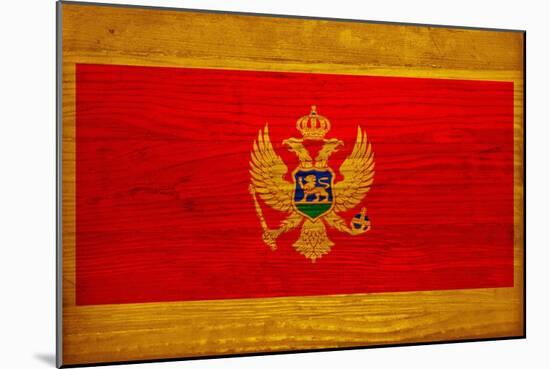 Montenegro Flag Design with Wood Patterning - Flags of the World Series-Philippe Hugonnard-Mounted Art Print