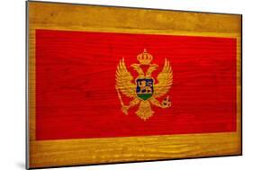 Montenegro Flag Design with Wood Patterning - Flags of the World Series-Philippe Hugonnard-Mounted Art Print