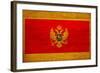 Montenegro Flag Design with Wood Patterning - Flags of the World Series-Philippe Hugonnard-Framed Art Print