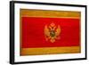 Montenegro Flag Design with Wood Patterning - Flags of the World Series-Philippe Hugonnard-Framed Art Print