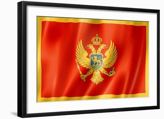 Montenegro Flag-daboost-Framed Art Print