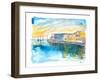 Monterey Bay California Cannery Row Waterfront-M. Bleichner-Framed Art Print