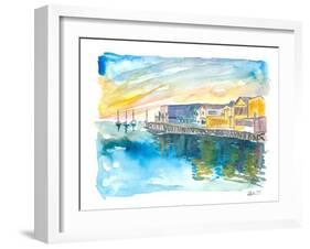 Monterey Bay California Cannery Row Waterfront-M. Bleichner-Framed Art Print