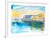 Monterey Bay California Cannery Row Waterfront-M. Bleichner-Framed Art Print