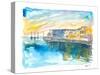 Monterey Bay California Cannery Row Waterfront-M. Bleichner-Stretched Canvas