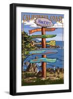 Monterey, California - Destination Sign-Lantern Press-Framed Art Print