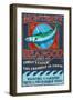 Monterey, California - Seafood-Lantern Press-Framed Art Print