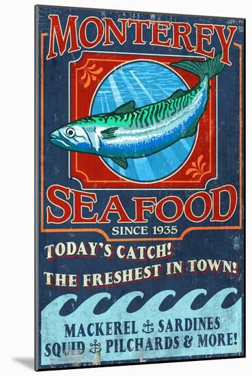 Monterey, California - Seafood-Lantern Press-Mounted Art Print