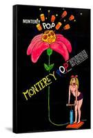 MONTEREY POP, poster art, 1968.-null-Framed Stretched Canvas