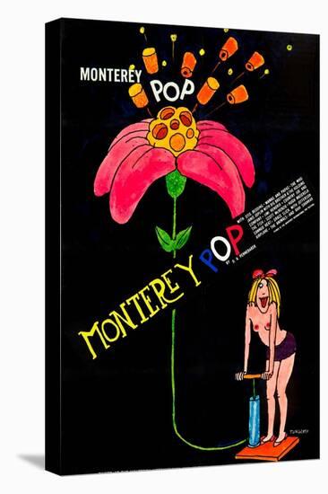 MONTEREY POP, poster art, 1968.-null-Stretched Canvas