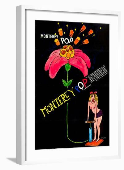 MONTEREY POP, poster art, 1968.-null-Framed Art Print