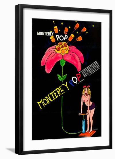 MONTEREY POP, poster art, 1968.-null-Framed Art Print