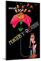 MONTEREY POP, poster art, 1968.-null-Mounted Art Print