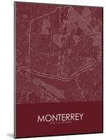 Monterrey, Mexico Red Map-null-Mounted Poster