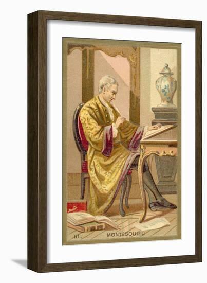 Montesqieu, French Political Philosopher and Writer-null-Framed Giclee Print