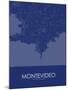 Montevideo, Uruguay Blue Map-null-Mounted Poster