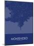 Montevideo, Uruguay Blue Map-null-Mounted Poster