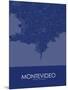 Montevideo, Uruguay Blue Map-null-Mounted Poster