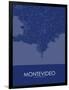 Montevideo, Uruguay Blue Map-null-Framed Poster