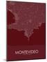 Montevideo, Uruguay Red Map-null-Mounted Poster