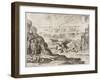 Montezuma and Dream 1518-Theodor de Bry-Framed Art Print