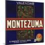 Montezuma Brand - Rivera, California - Citrus Crate Label-Lantern Press-Mounted Art Print