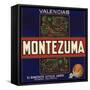 Montezuma Brand - Rivera, California - Citrus Crate Label-Lantern Press-Framed Stretched Canvas