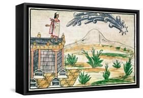 Montezuma II Watching a Comet, 1579-Diego Duran-Framed Stretched Canvas