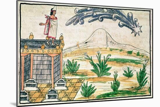 Montezuma II Watching a Comet, 1579-Diego Duran-Mounted Giclee Print