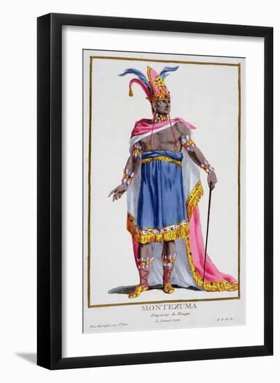 Montezuma, last Emperor of the Aztecs, 16th century (1780)-Pierre Duflos-Framed Giclee Print