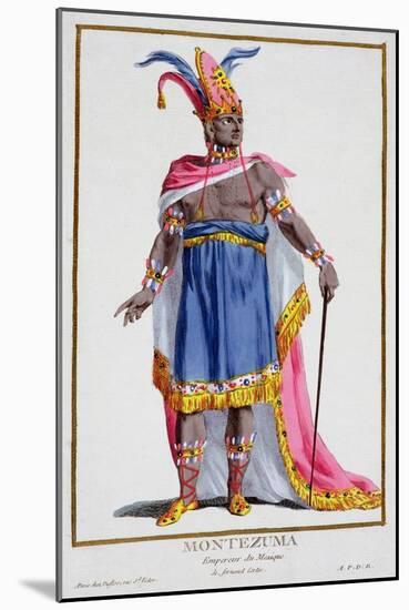 Montezuma, last Emperor of the Aztecs, 16th century (1780)-Pierre Duflos-Mounted Giclee Print