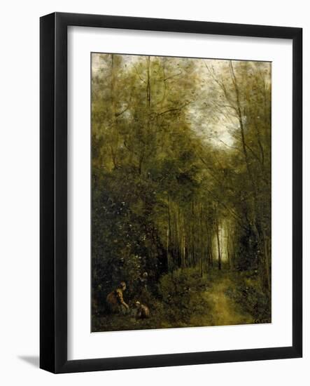 Montfermeuil, the Brook in the Wood, 1867-Jean-Baptiste-Camille Corot-Framed Giclee Print