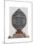 Montgolfier Aerostatique Hot Air Balloon-Fab Funky-Mounted Art Print