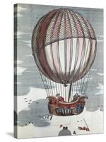 Montgolfier Brothers in a Hot-Air Balloon of the 18th Century-null-Stretched Canvas