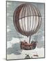 Montgolfier Brothers in a Hot-Air Balloon of the 18th Century-null-Mounted Art Print