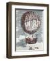 Montgolfier Brothers in a Hot-Air Balloon of the 18th Century-null-Framed Art Print