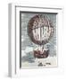 Montgolfier Brothers in a Hot-Air Balloon of the 18th Century-null-Framed Art Print