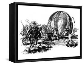 Montgolfier Cartoon-null-Framed Stretched Canvas