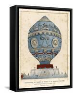 Montgolfier Ist Manned-null-Framed Stretched Canvas