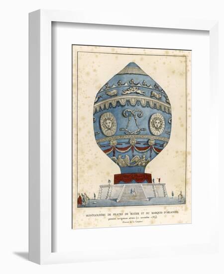 Montgolfier Ist Manned-null-Framed Art Print