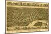 Montgomery, Alabama - Panoramic Map-Lantern Press-Mounted Art Print