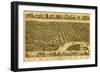 Montgomery, Alabama - Panoramic Map-Lantern Press-Framed Premium Giclee Print