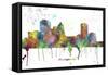 Montgomery Alabama Skyline MCLR 1-Marlene Watson-Framed Stretched Canvas