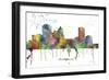 Montgomery Alabama Skyline MCLR 1-Marlene Watson-Framed Giclee Print