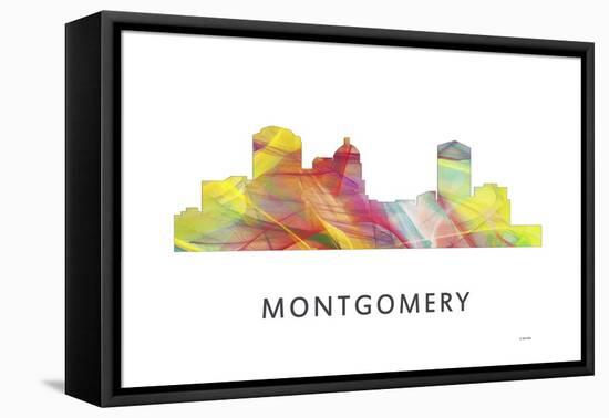 Montgomery Alabama Skyline-Marlene Watson-Framed Stretched Canvas